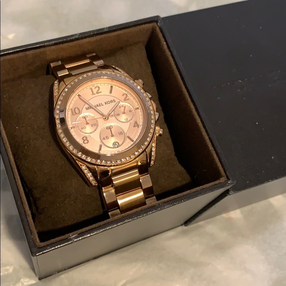 Rose gold Michael Kors watch